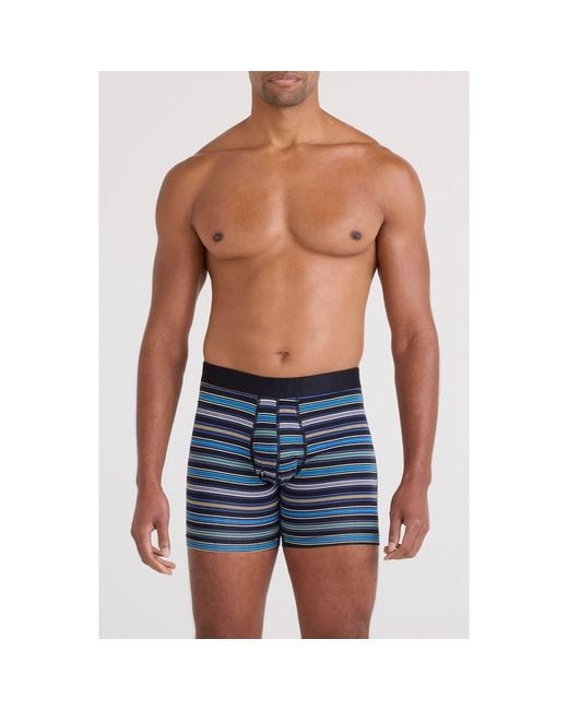 Saxx Underwear Men's Blue Assorted 2-Pack Droptemp Cooling Cotton Boxer  Briefs