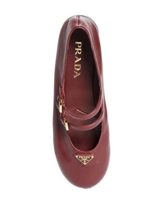関税送料無料【PRADA】Double strap ballet flats Prada Double strap ballet flats available on julian-fashion