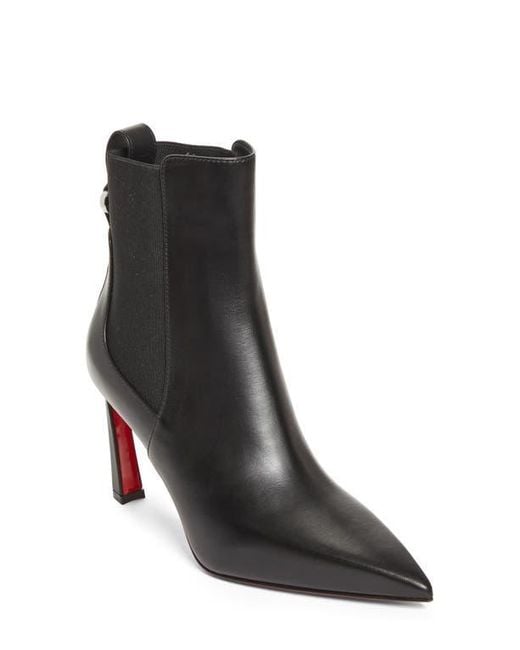 Christian Louboutin Black Condodo Pointed Toe Chelsea Boot