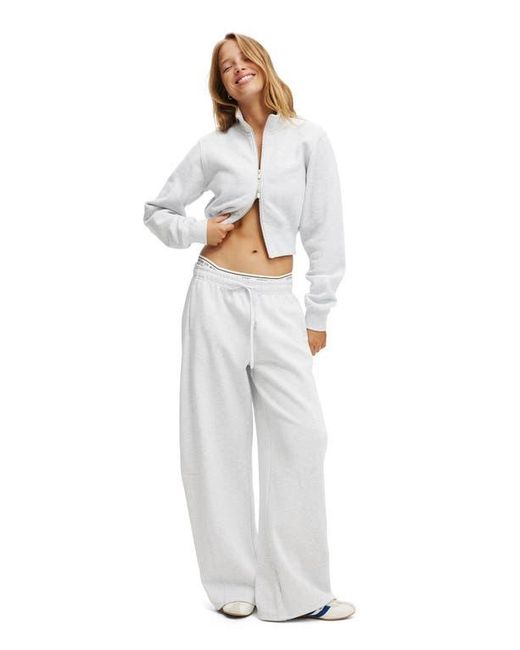 Cotton On White Active Plush Fitted Zip Through