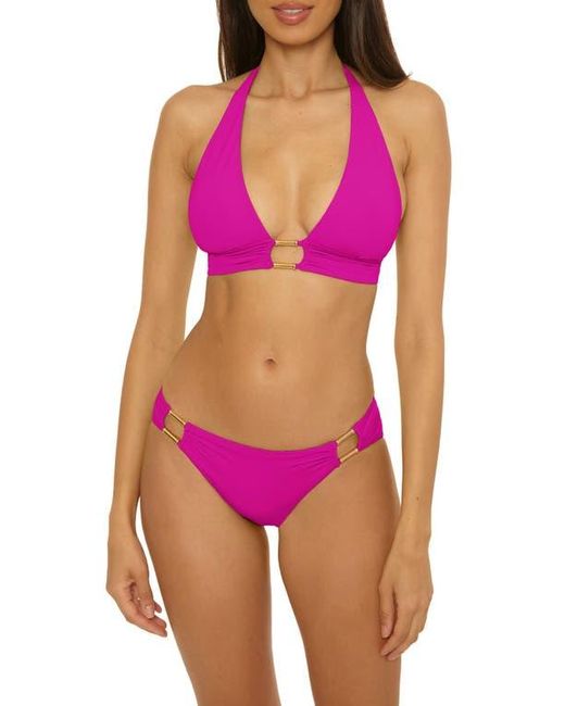 Becca Purple Color Code Halter Bikini Top