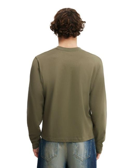 Cotton On Green Cropped Fit Long Sleeve for men