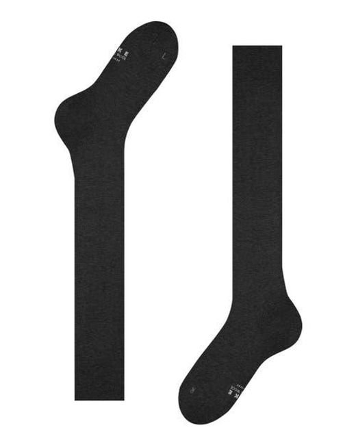 Falke Black Energizing Wool Compression Knee High Socks for men