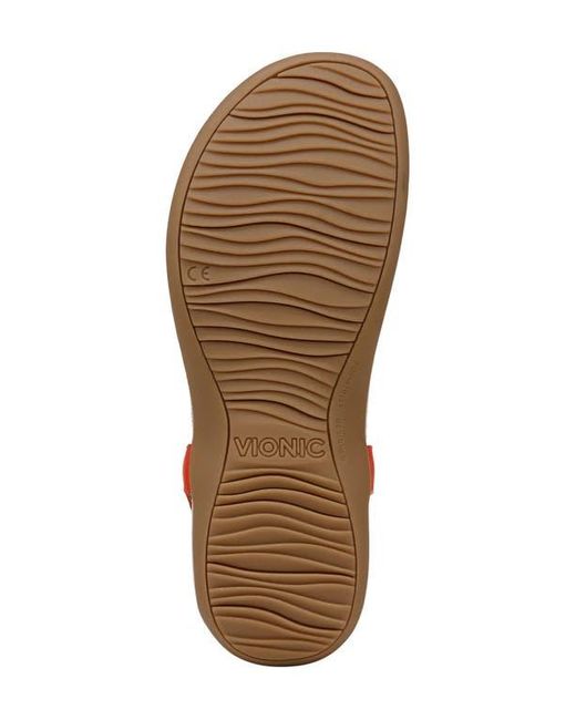 Vionic Red Brea T-Strap Sandal