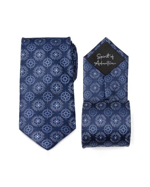 Cufflinks Inc. Blue Compass Hidden Message Silk Tie for men