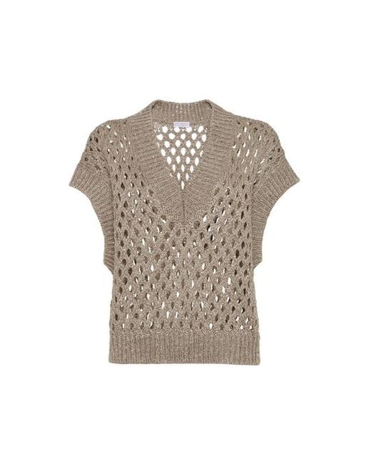 Brunello Cucinelli Multicolor Dazzling Net Sweater