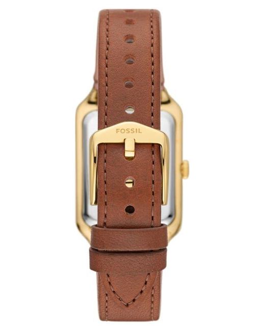 Fossil Brown Raquel Leather Strap Watch, 26Mm