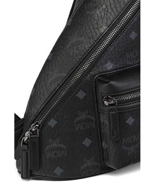 MCM Black Mini Aren Sling for men