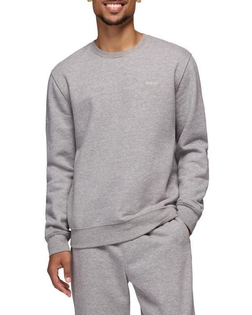 Prana Gray Fleece Crewneck Sweatshirt for men