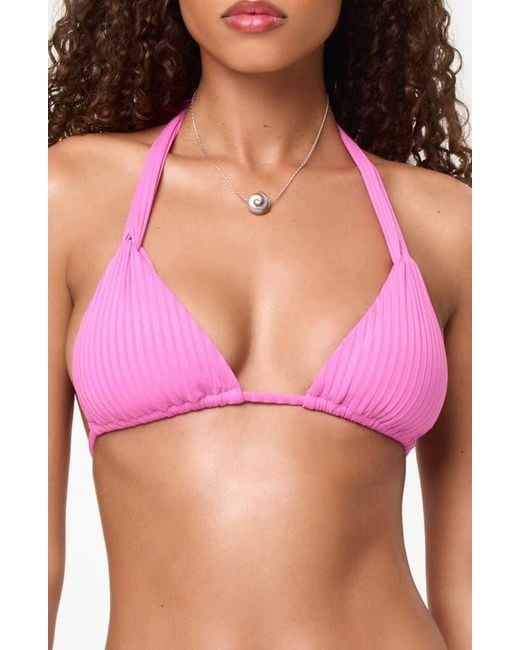 LSPACE Purple Kami Bikini Top
