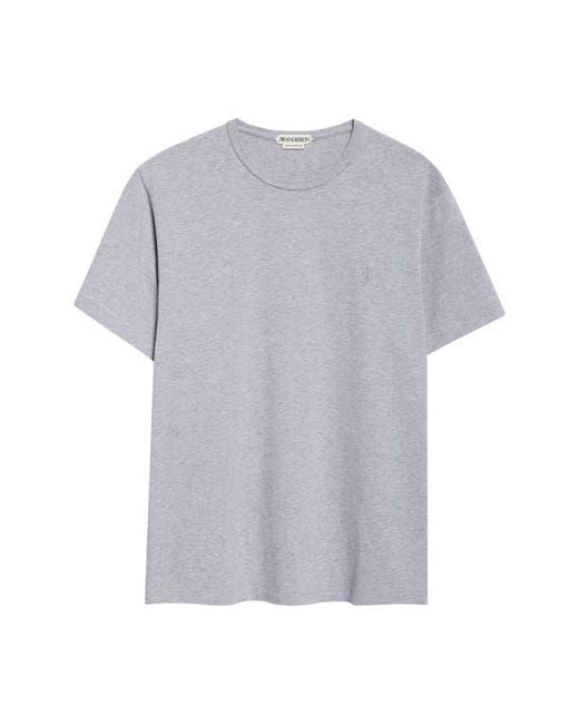 J.W. Anderson Gray Embroidered Anchor Logo Cotton T-Shirt for men