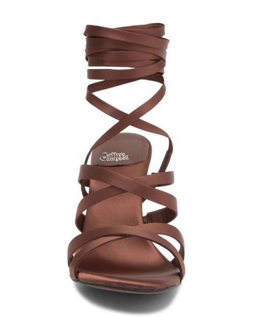 Jeffrey Campbell Brown Obsessed Ankle Wrap Sandal