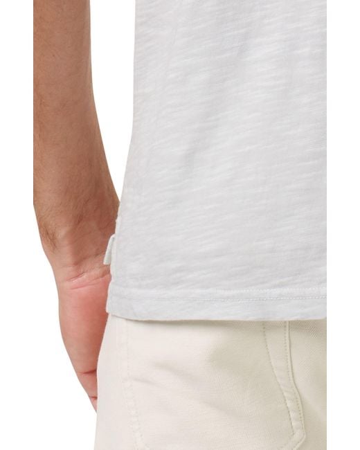 The Normal Brand White Slub Pocket Polo for men
