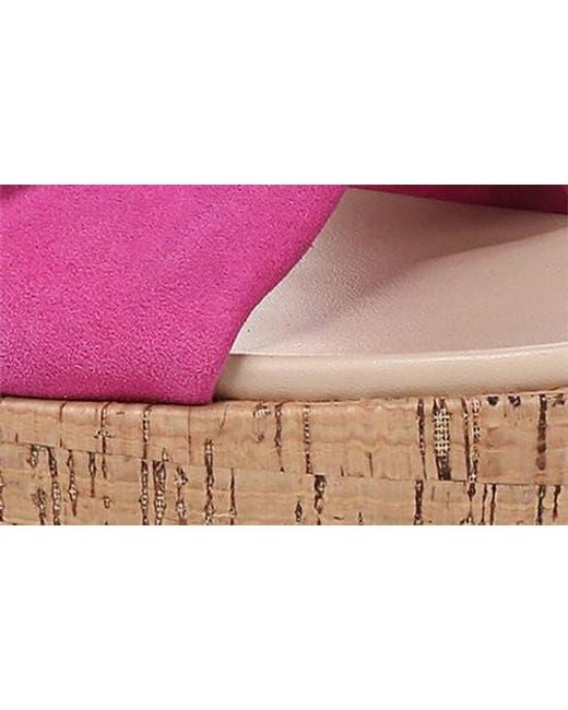 Vionic Pink Darla Espadrille Platform Slide Sandal