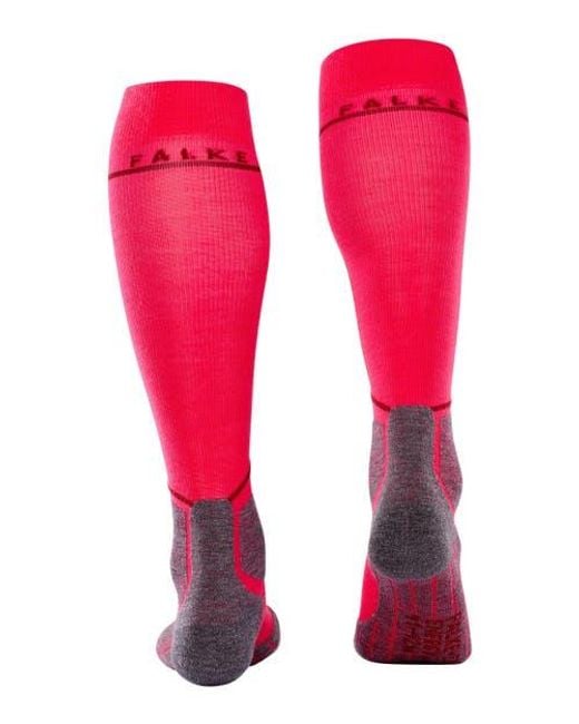 Falke Red Sk4 Advanced Compression Light Ski Socks