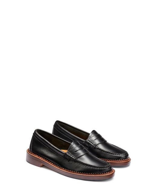 G.H.BASS Black G. H.bass Whitney 1876 Weejuns Penny Loafer