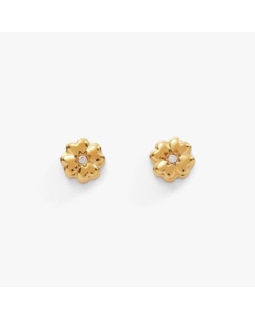 ALEX AND ANI Metallic Clover Mini Stud Earrings