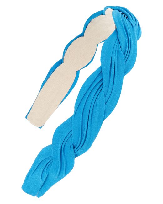 Tasha Blue Braided Pleated Skinny Headband