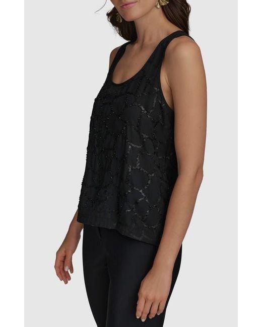 Donna Karan Black Sequin Tank