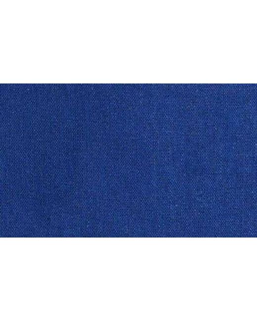 Avec Les Filles Blue Colorblock Linen Blend Miniskirt