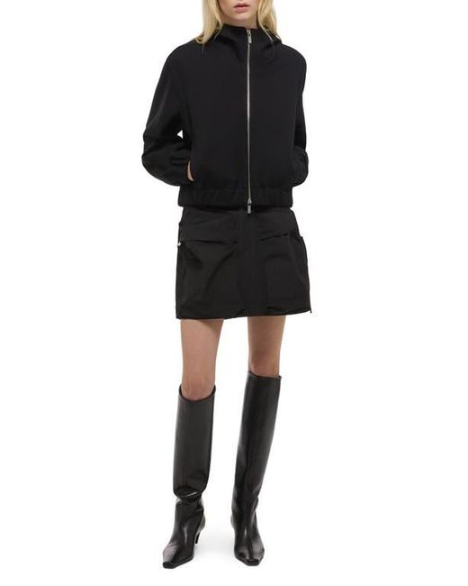 Helmut Lang Black Hooded Front Zip Jacket