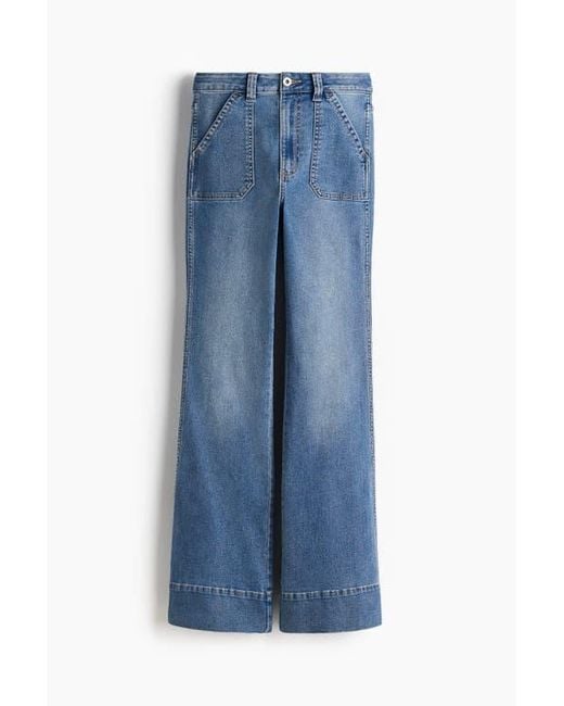 H&M Blue Flared High Jeans