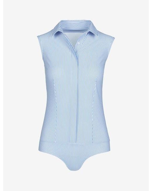 Commando Gray Classic Printed Sleeveless Button Down Bodysuit