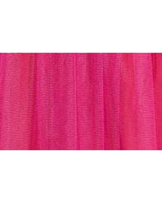 Chelsea28 Pink Strapless Tulle Gown