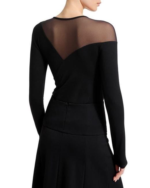 MARCELLA Black Charli Mesh Top