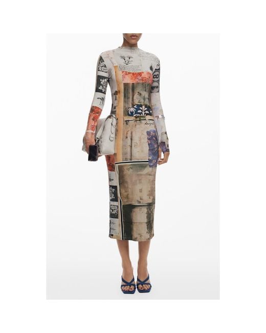 Desigual Women's Casual Long Sleeve Woven Shirt - Bohemian Style Printed Top - View #4