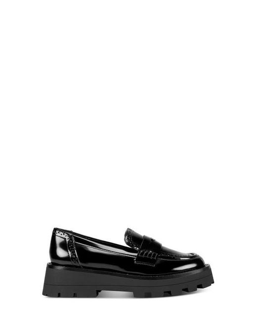DKNY Black Sahana Platform Penny Loafer