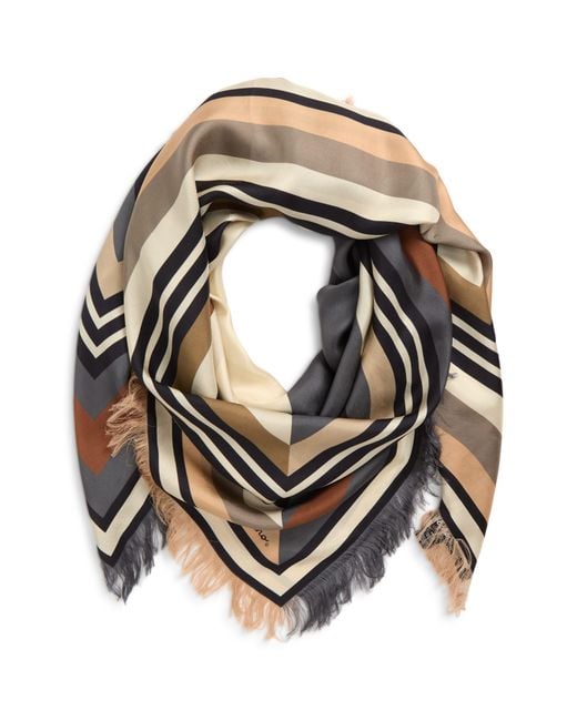 Echo Multicolor Half And Half Silk Scarf
