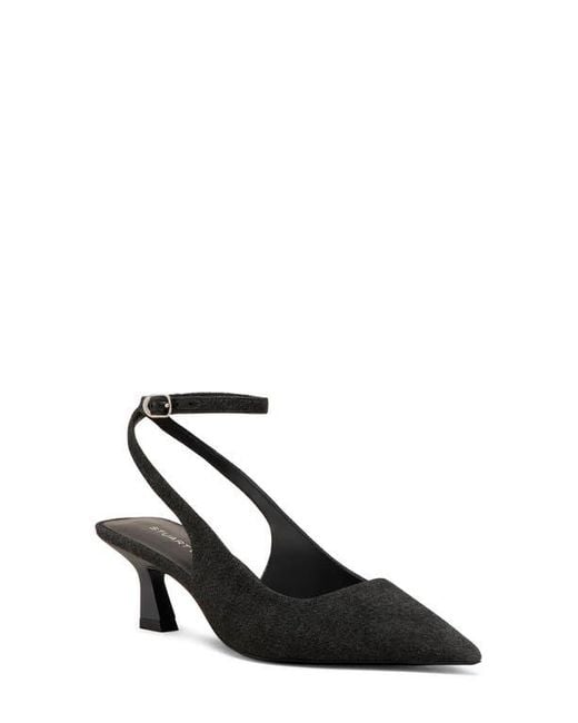 Stuart Weitzman Black Vinnie 50 Slingback Pump
