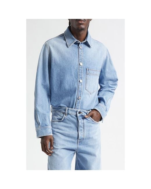 Givenchy Blue Denim Overshirt for men
