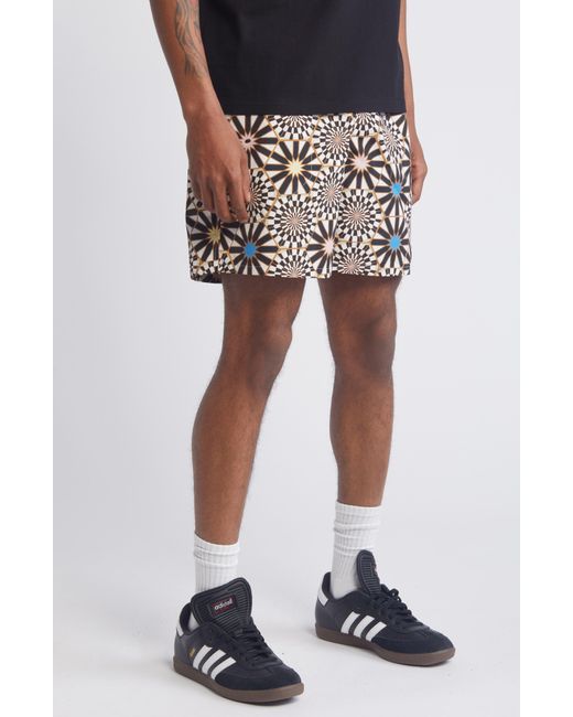 ICECREAM Black Tropical Print Shorts for men