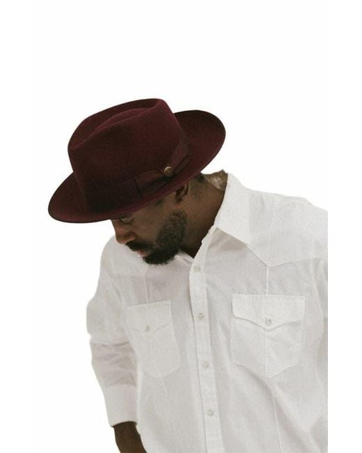 Two Roads Hat Co. Brown Waterloo Fedora for men