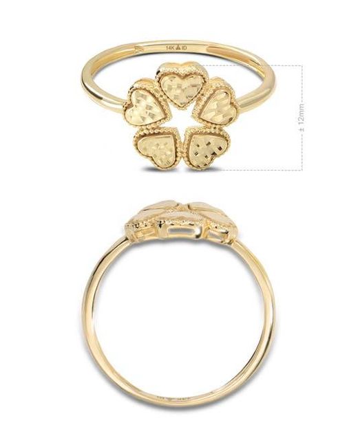 DEVATA Metallic Clover Heart Ring