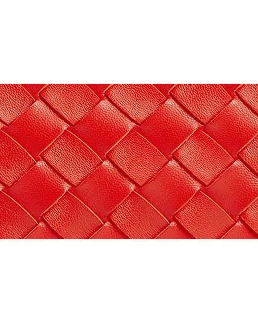 Bottega Veneta Red Small Andiamo Intrecciato Leather Shoulder Bag