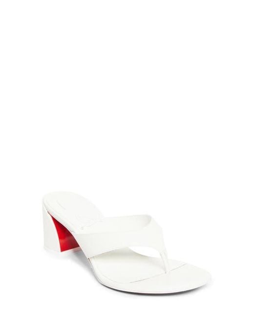 Christian Louboutin White Janetonga Thong Sandal