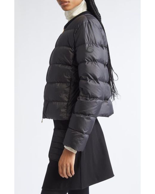 Moncler Black Mauvezin Mixed Media Down Puffer Jacket