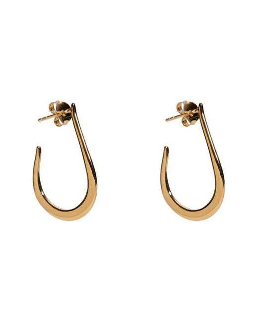 Argento Vivo Metallic Flat J-Hoop Earrings