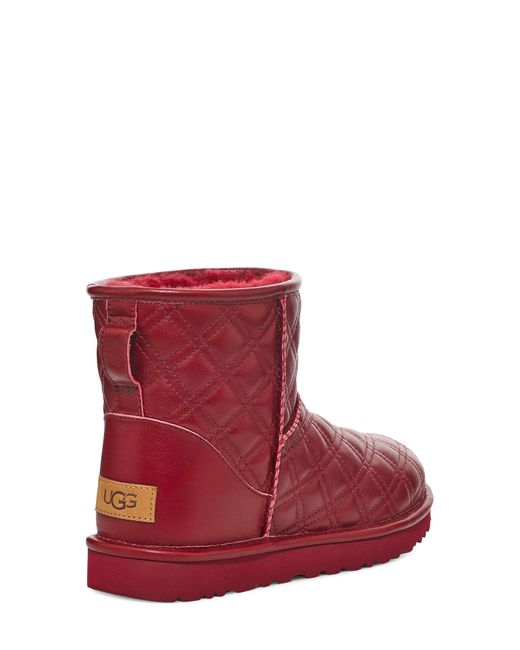 UGG ugg(r) Classic Mini Ii Quilted Genuine Shearling Lined Bootie in ...