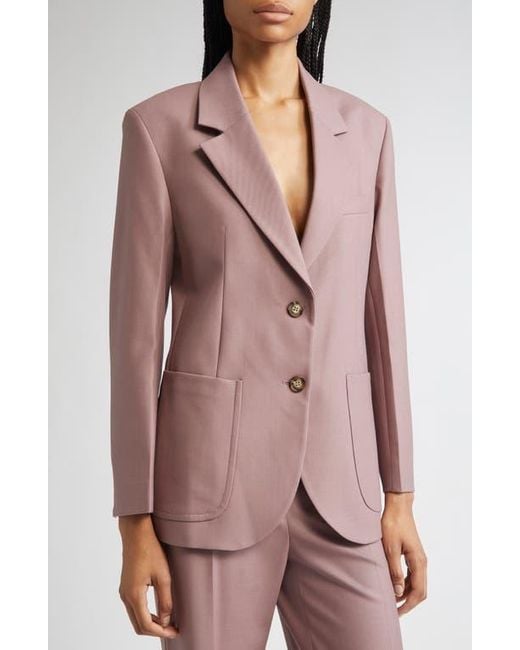 Victoria Beckham Pink Patch Pocket Twill Jacket