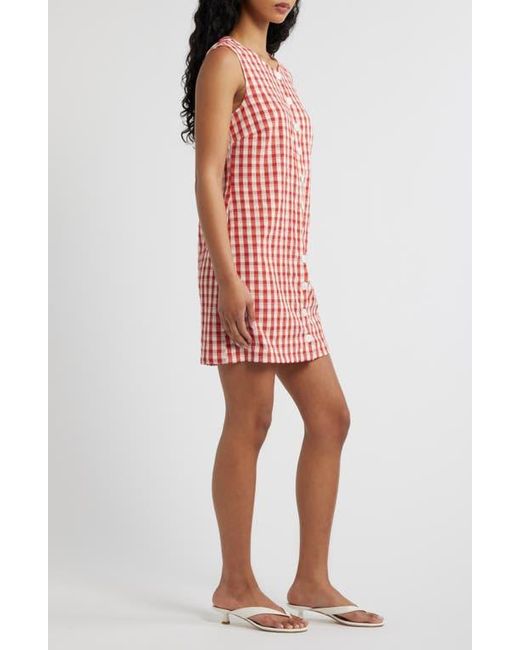 Lulus Red Saylor Gingham Minidress