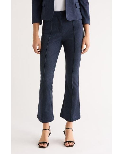 Halogen® Blue Seamed Crop Flare Pants