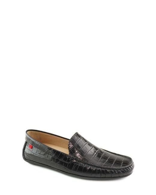 Marc Joseph New York Black Broadway Leather Venetian Driver Loafer for men