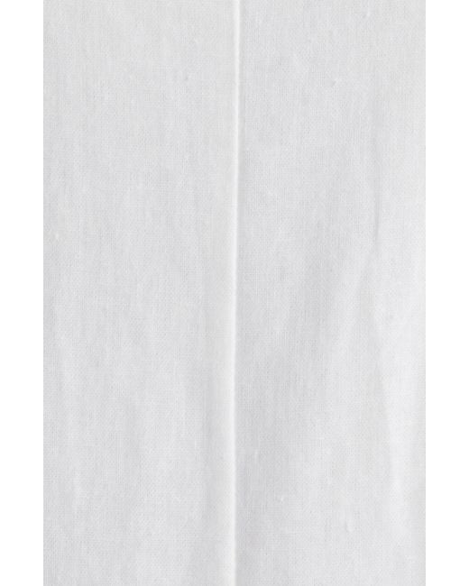 Halogen® White Halogen(r) Linen Blend Maxi Dress