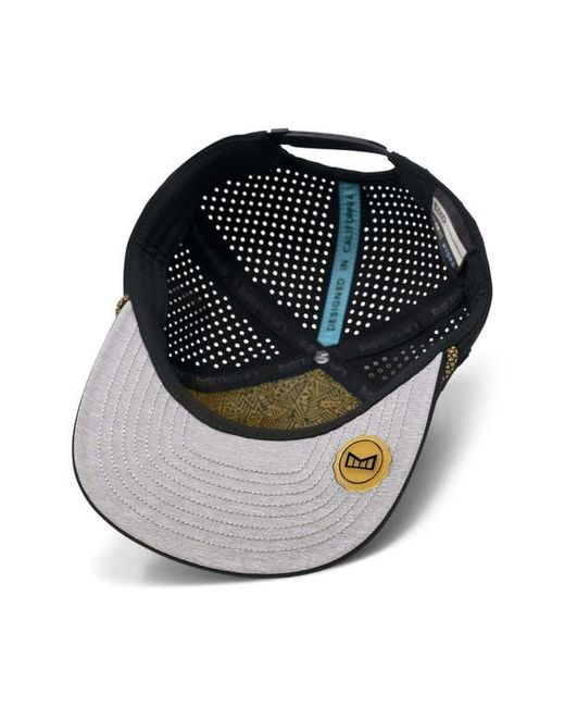 Melin Black Coronado Brick Hydro Performance Snapback Hat for men