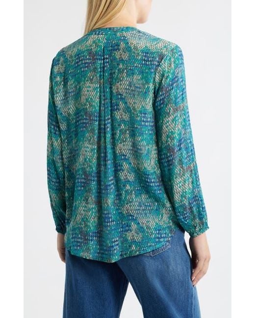 Apny Blue Printed Top