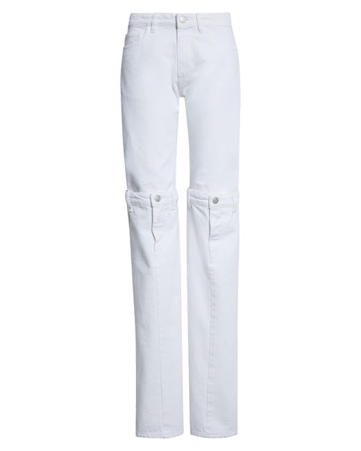 Coperni White Open Knee Jeans